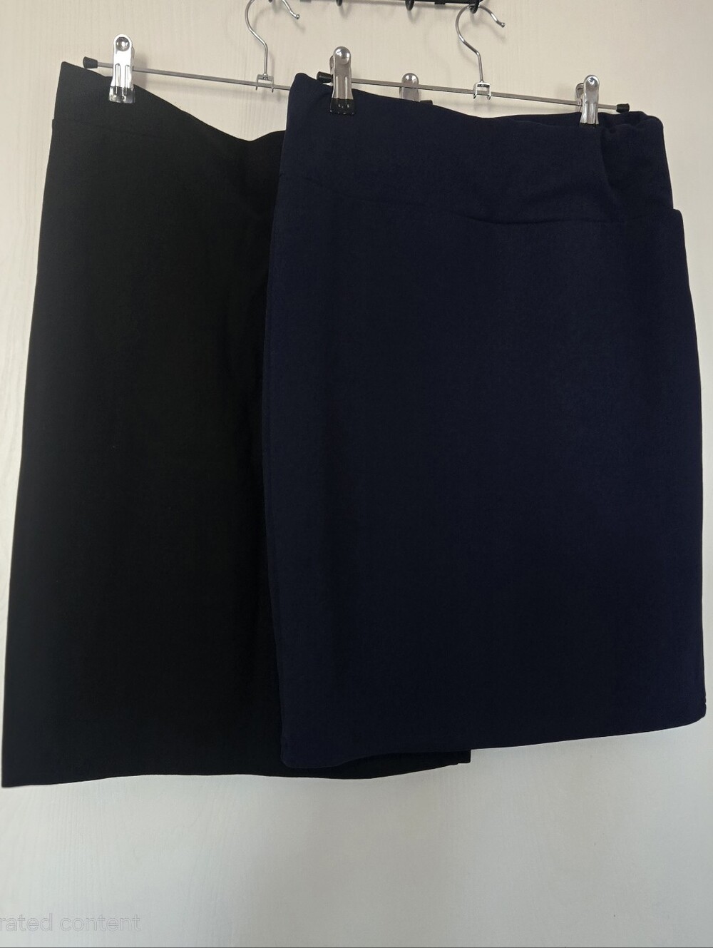 Classic Black and Navy Pencil Skirts Set Of 2 - Women's Professional Basics